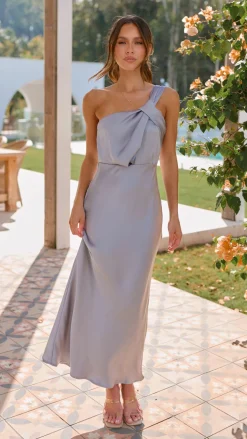 Greta Maxi Dress - Steel Blue