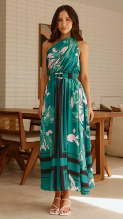 Hadas Maxi Dress - Green Print