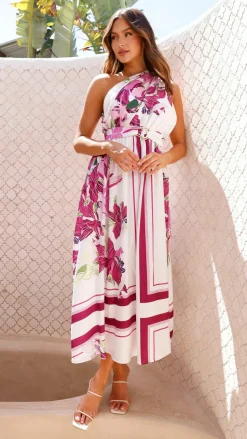 Hadas Maxi Dress - Pink / White Floral
