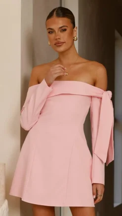 Halen Long Sleeve Mini Dress - Pink