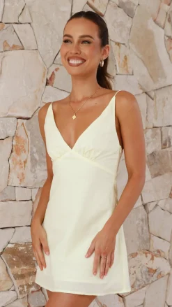 Halina Mini Dress - Yellow