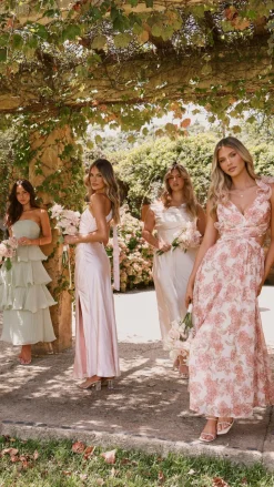 Halle One Shoulder Maxi Dress - Pink