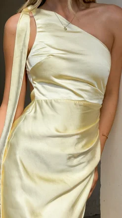Halle One Shoulder Maxi Dress - Yellow