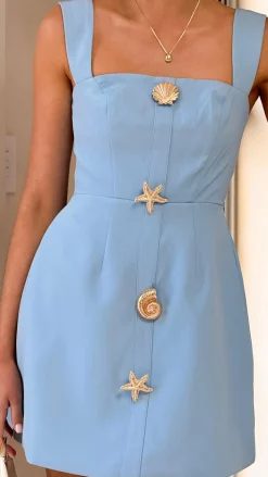 Hallie Mini Dress - Blue