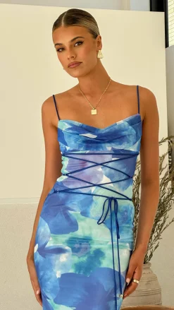Hanne Maxi Dress - Blue Floral