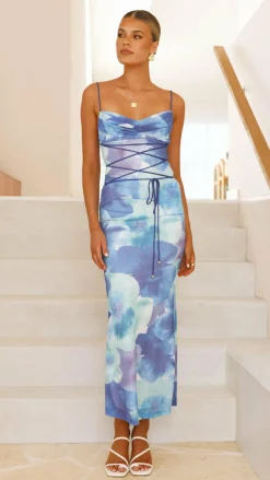 Hanne Maxi Dress - Blue Floral