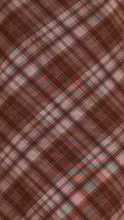 Harena Off Shoulder Maxi Dress - Brown Plaid Print