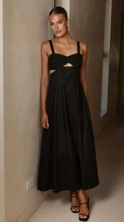 Harleigh Midi Dress - Black