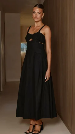 Harleigh Midi Dress - Black