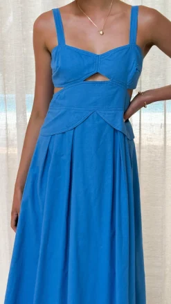 Harleigh Midi Dress - Blue