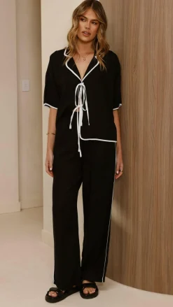 Hartley Pants - Black / White