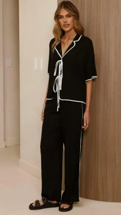 Hartley Pants - Black / White