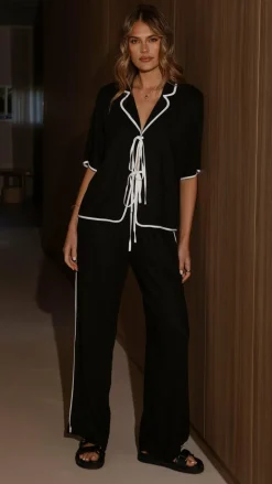 Hartley Pants - Black / White