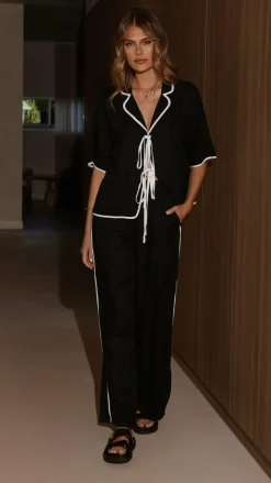 Hartley Pants - Black / White