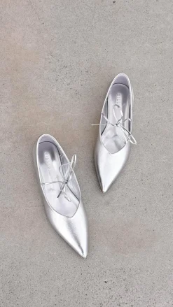 Haruna Ballet Flats - Silver Metallic