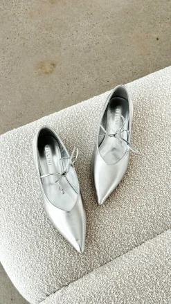 Haruna Ballet Flats - Silver Metallic