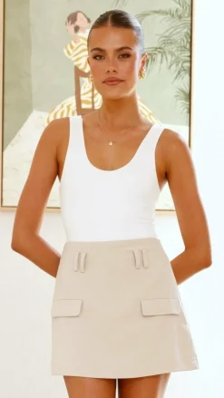 Hayley Mini Skort - Beige