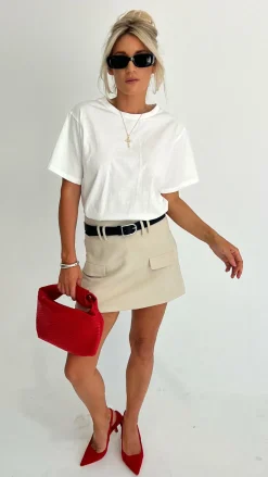 Hayley Mini Skort - Beige