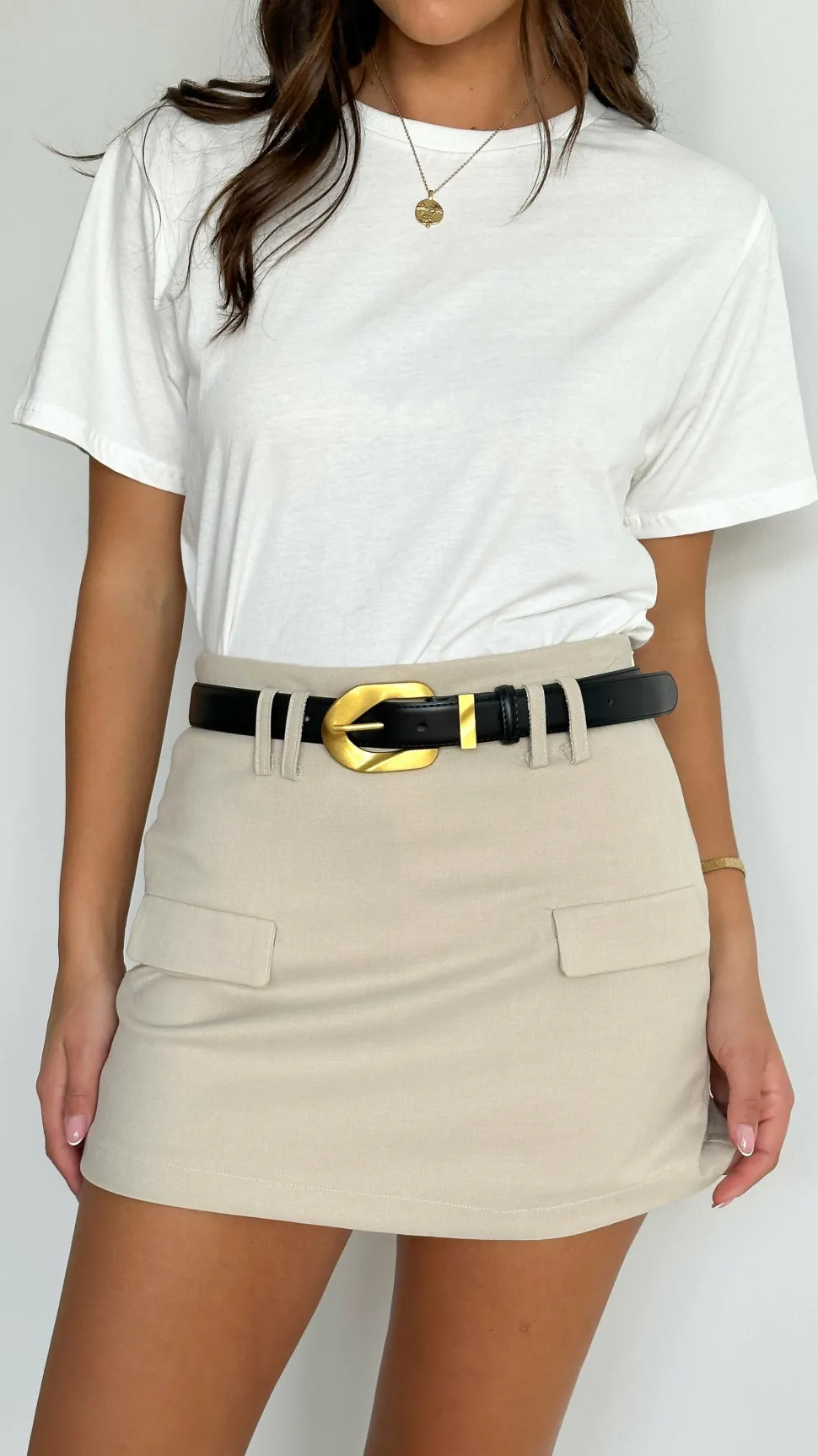 Hayley Mini Skort - Beige