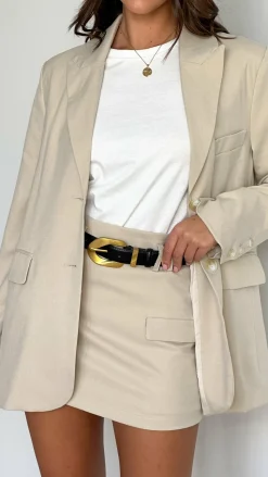 Hayley Mini Skort - Beige