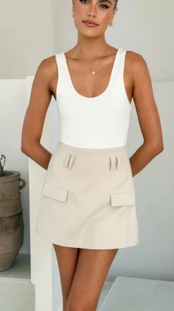 Hayley Mini Skort - Beige