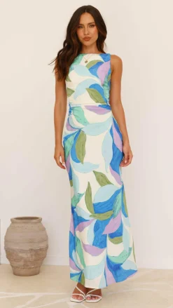 Helenie Maxi Dress - Blue/Green