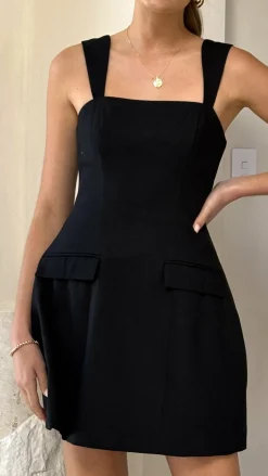 Hilarie Mini Dress - Black