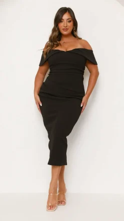 Holly Midi Dress - Black