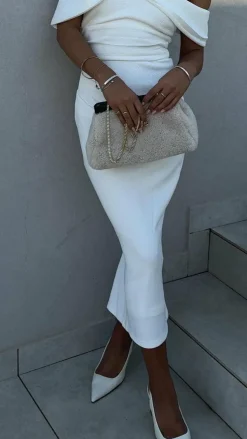 Holly Midi Dress - White