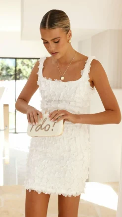 I DO Sequin Clutch - Gold/White