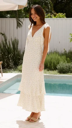 Idana Maxi Dress - Cream / Floral