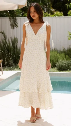 Idana Maxi Dress - Cream / Floral