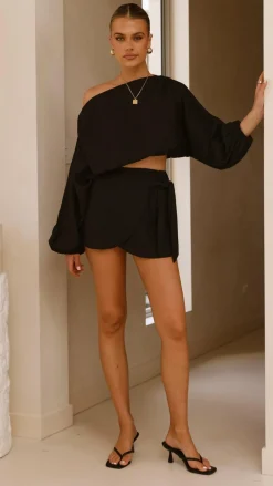 Ilara Wrap Skort - Black