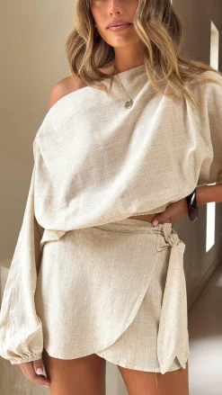 Ilara Wrap Skort - Natural