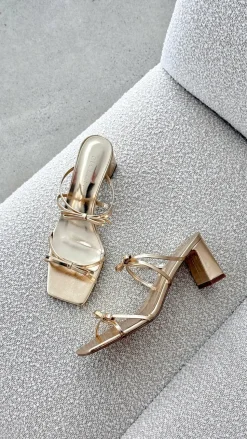 Ilkie Heel - Gold Metallic