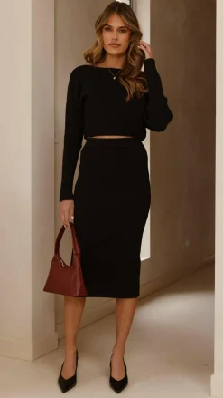 Iluka Knit Top - Black