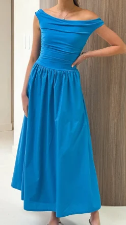 Immy Midi Dress - Blue