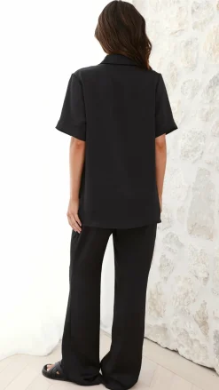 Imogen Button Shirt - Black