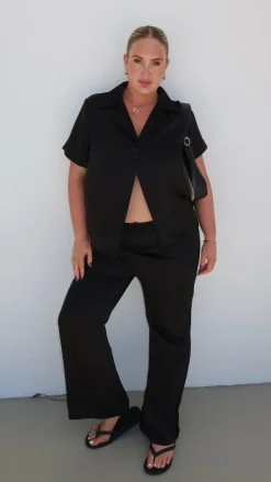 Imogen Button Shirt - Black