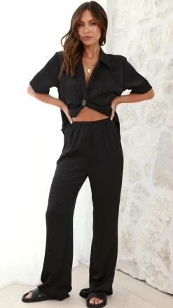 Imogen Button Shirt - Black