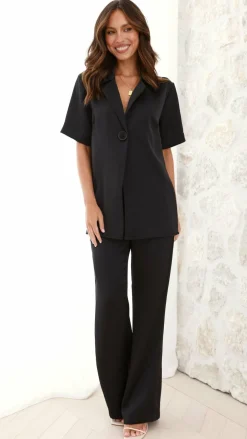 Imogen Button Shirt - Black