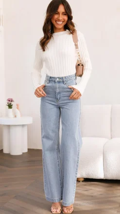 Imogen Long Sleeve Knit Crop - White