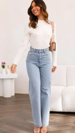 Imogen Long Sleeve Knit Crop - White