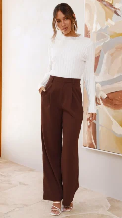 Imogen Long Sleeve Knit Crop - White