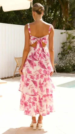 Indi Maxi Dress - Pink Floral