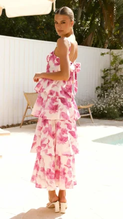 Indi Maxi Dress - Pink Floral