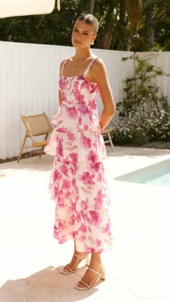 Indi Maxi Dress - Pink Floral