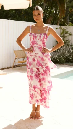 Indi Maxi Dress - Pink Floral