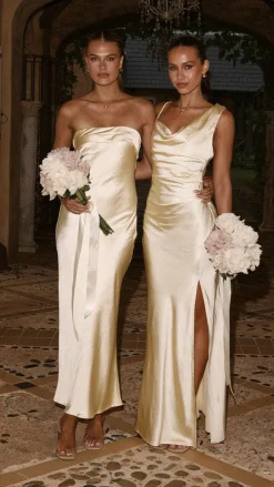 Iris Asymmetrical Maxi Dress - Yellow