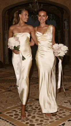 Iris Asymmetrical Maxi Dress - Yellow